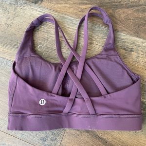 Plum purple Lulu padded sports bra